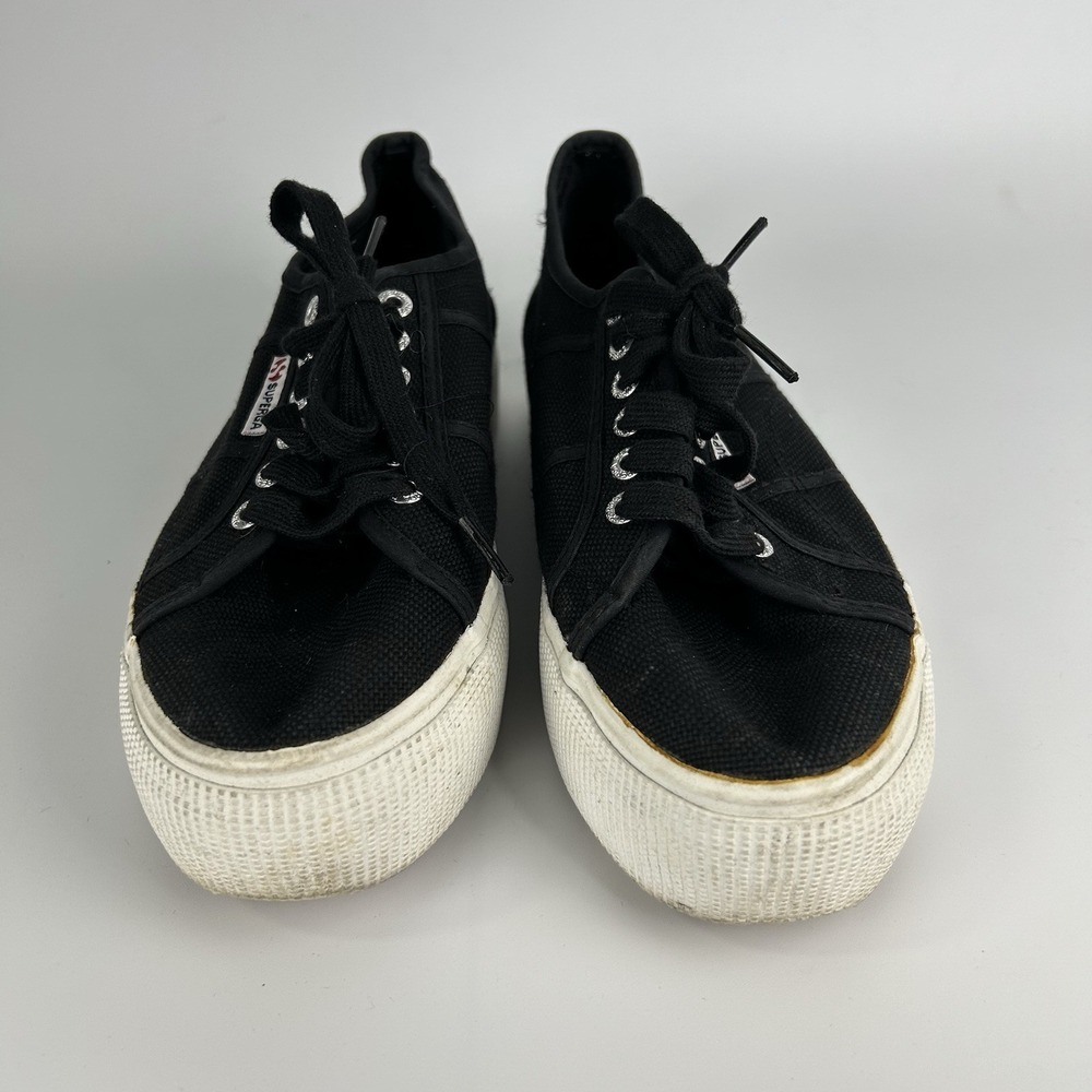 Superga Platform‎ Casual Sneakers Black Women's Size 7 - Picture 2 of 11